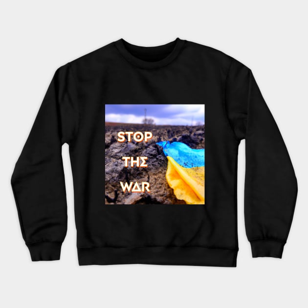 Stop the War on Ukraine Crewneck Sweatshirt by AngelFire Designs